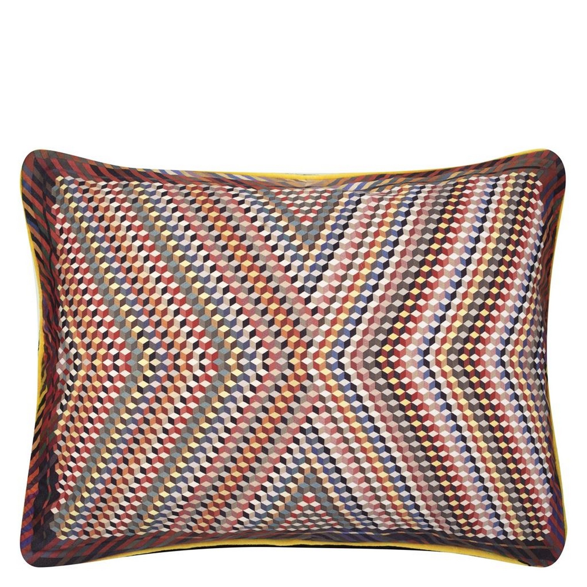 Christian Lacroix Mosaic Freak Abstract Cushion In Multicolore